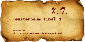 Kesztenbaum Tibád névjegykártya